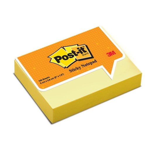 STICKY NOTES 1.5" X 2" - YELLOW - 3M