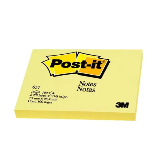 STICKY NOTES 3" X 4" - YELLOW - 3M